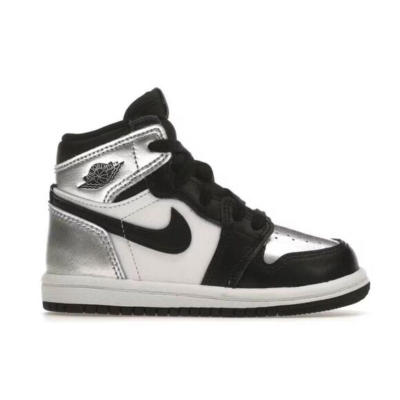 NIKE Air Jordan 1 Retro High "Silver Toe" Toddler's Size 5C - Picture 1 of 7